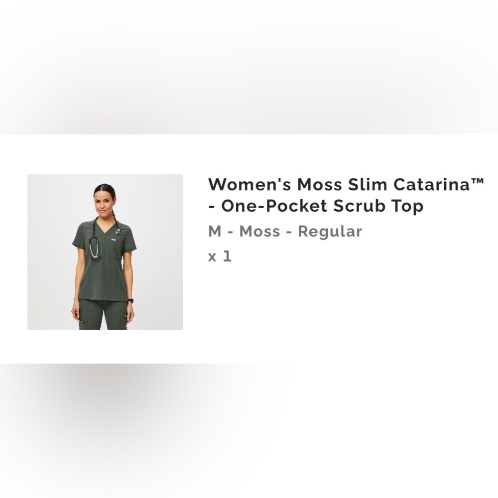 Women’s Moss Slim Catarina - one pocket scrub top